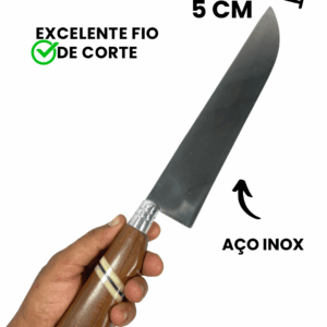 Faca p/ Churrasco com cabo em Madeira - Imagem 4
