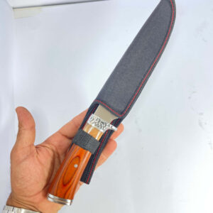 Faca p/ Churrasco com cabo em Resina e Madeira - Imagem 4